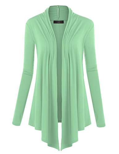 Image of Made By Johnny Women's Open Front Cardigan Lightweight Soft Drape Long Sleeve Cardigan for Work Travel Casual