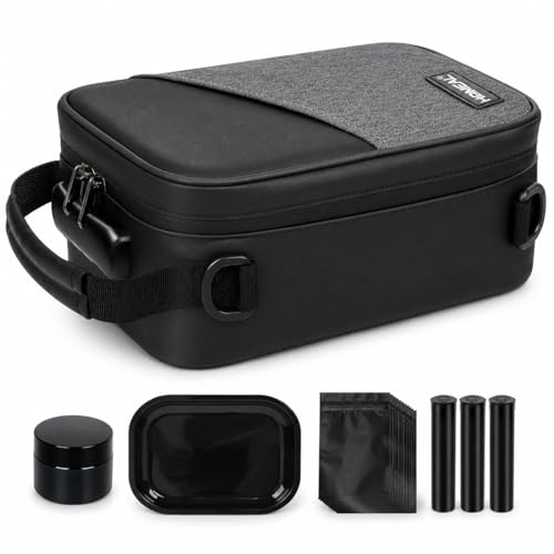 HOMEAL Smell Proof Bag with Combination –Lockable Discreet Carbon Odor Control for Home Car, Hotel & Flight – Secure Privacy Storage, Daily Travel Carry