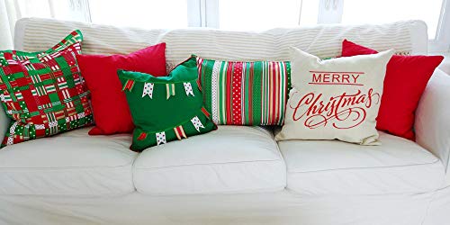 Thmyo SY-1629 4-Pack 100% Cotton Comfortable Solid Decorative Throw Pillow Case Square Cushion Cover Pillowcase Sublimation Blank Christmas Diy Throw Pillow Covers thumb #1