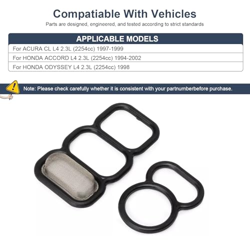 Image of 15825-P0A-005 15825-P0A-015 for Honda Accord Upper Lower Head Cylinder Solenoid Valve Gasket Replacement VTEC Solenoid Gasket Kit Spool Valve