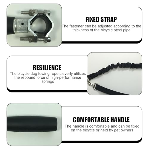 VEGOATY Fahrradleine für Hunde: Hundeleine Fahrrad mit Stoßfeder und Abstandhalter, Hände frei Fahrrad-Hundeleine, Einfache Installation und Demontage Hundeleine für Radfahren, für Fahrrad und Traini