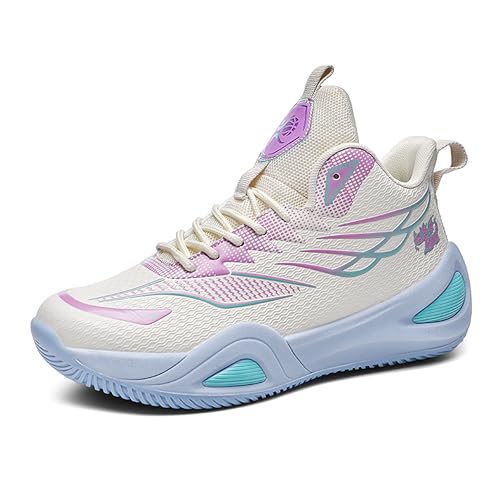 Image of Men's High-Top Basketball Shoes Anti-Slip and Wear-Resistant Soles Running Shoes Graffiti Design Fashionable Sports Shoes
