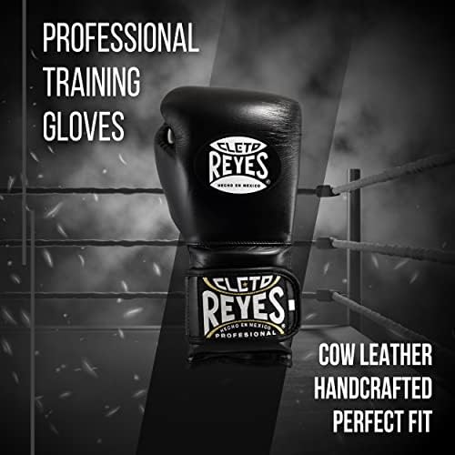 CLETO REYES Training Gloves with Velcro Closure for Man and Women (16oz, Black)