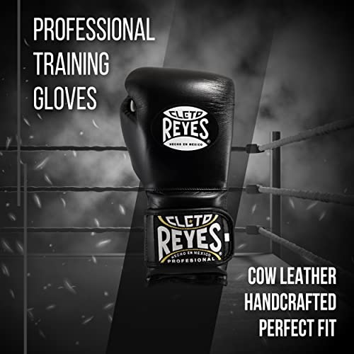 CLETO REYES Training Gloves with Velcro Closure for Man and Women (16oz, Black)