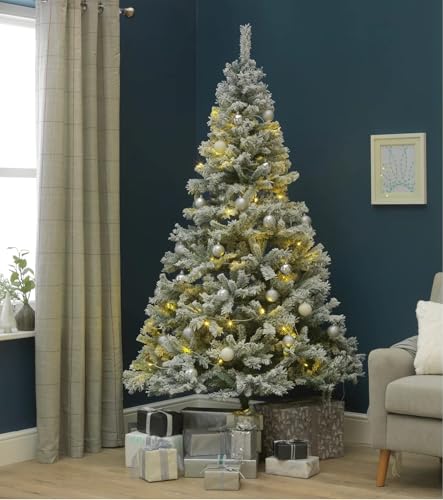 Habitat 7ft Snow Covered Christmas Tree - Green