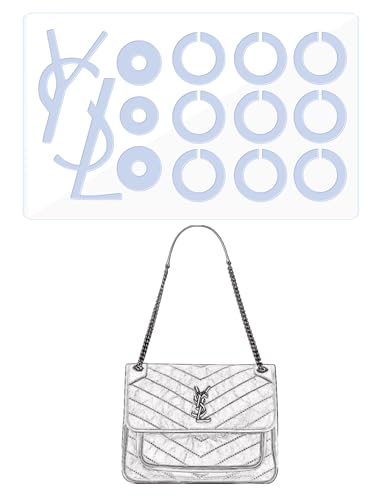 BagArmor Película protetora de hardware, compatível com YSL Niki Small. Adesivo de ferragem de bolsa transparente, antiarranhões, transparente