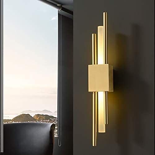 Image of Modern Gold LED Wall Sconce | Bamboo Design Wall Light | Decorative Indoor Wall Lamp for Living Room | Bedroom | Home Decor Lighting