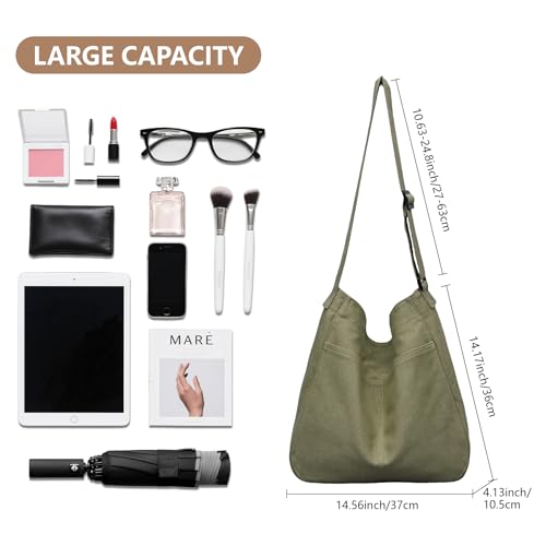 Bolso Hobo de lona para mujeres y hombres miniatura 5