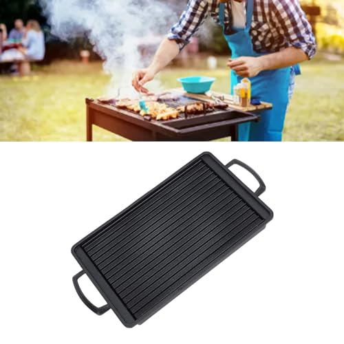 Mini parrilla de barbacoa de aleación de aluminio EMUKOEP rectangular para mesa 5