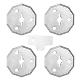 4stk Ersatz-Rotationsklingen für Fanttik C8 Nano Elektroschere, Edelstahl-Kartonschneideklinge für Dünne Kunststoffe Leder Stoff und Papier (Silber)