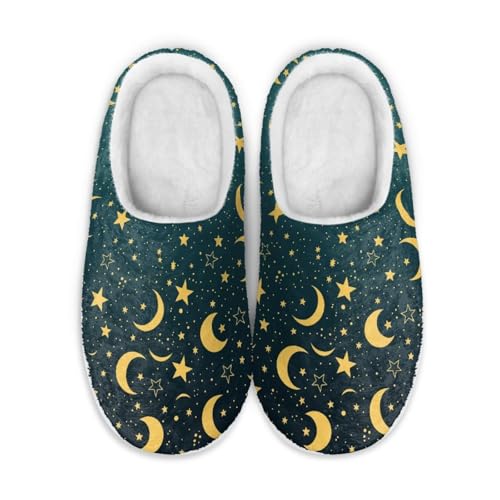 chaqlin House Slipper Universe Fuzzy Sandals for Men Women Furry Bedroom Anti Skid Thick Sole Slippers Casual Outdoor Shoes