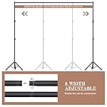 Backdrop Stand 10×8ft (W×H) Adjustable Backdrop Support Ground Kit Photography Photo Shoot Backdrop Stand for Parties with Sandbags, Spring Clips, Carrying Bag - Image 2