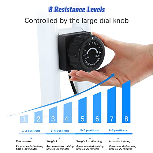 ISE Bicicleta estática plegable Cardio Training Fitness 8 niveles de resistencia magnética pantalla LCD Entrenamiento con sensor de frecuencia cardiaca, SY-810L - Imagen 5