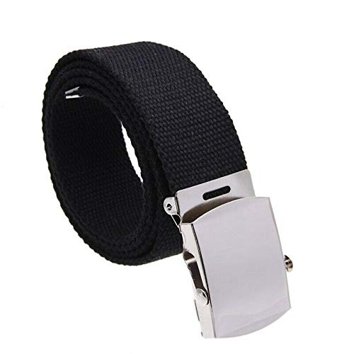 ELECTROPRIME Cloth Belt Waistband Band Belt Black Men 38mm M3C1