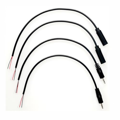 Conector Jack 2.5mm macho y hembra 4 piezas miniatura 3