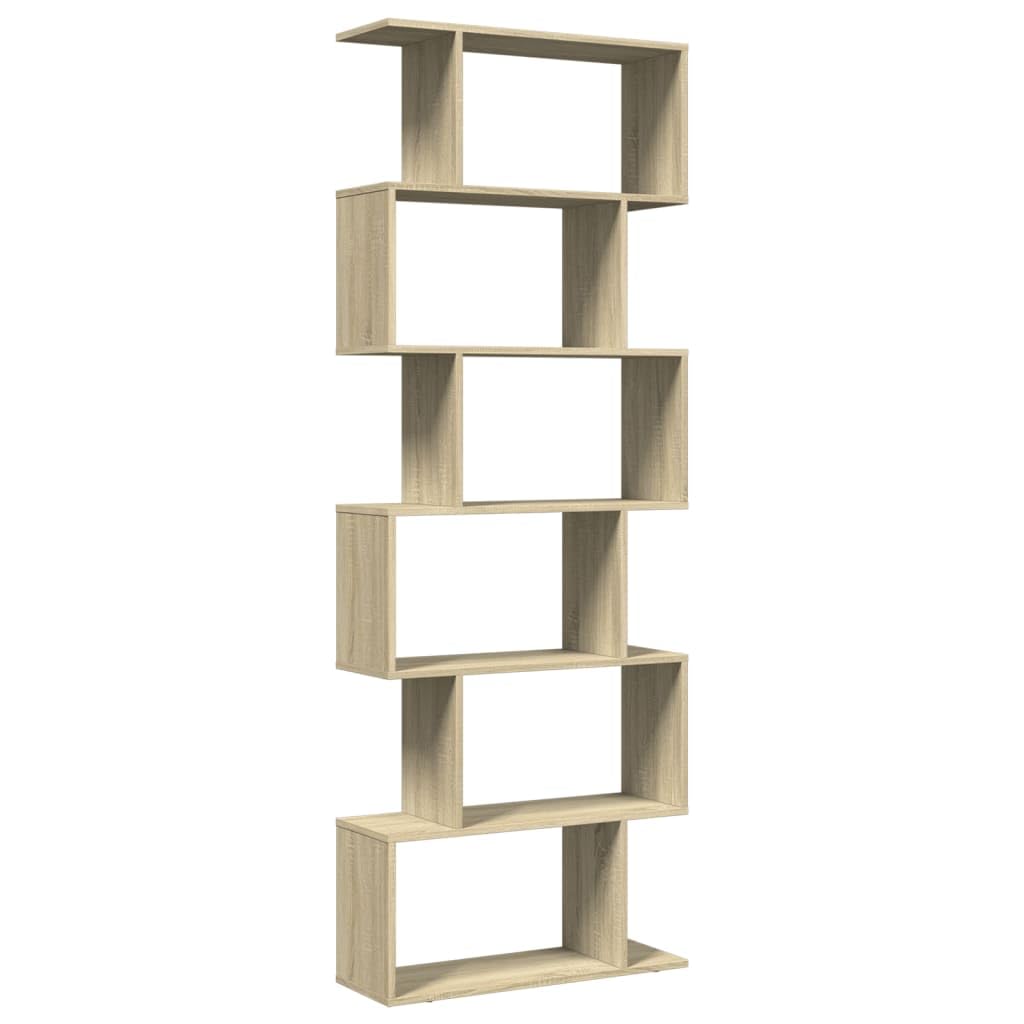 vidaXL Libreria Divisorio 6 Ripiani Sonoma 70x24x193 cm in Truciolato