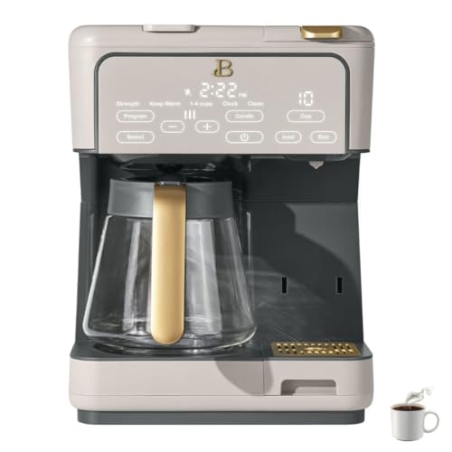 Beautiful BY DREW Programmable Coffee Maker 12-Cup Carafe & Single Serve Pod Machine Multi-Brew with Reusable Filter