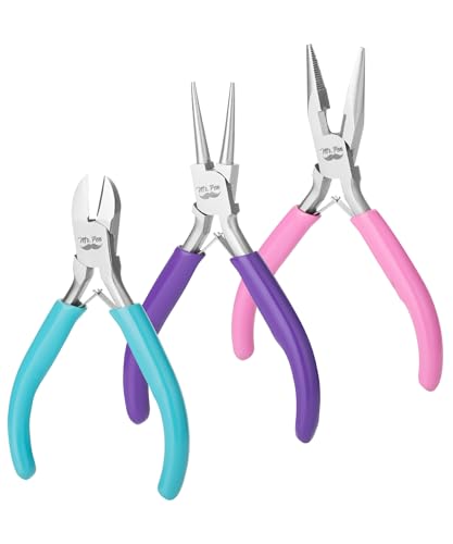 Mr. Pen- Pliers for Jewelry Making 3 Pack Chain Nose