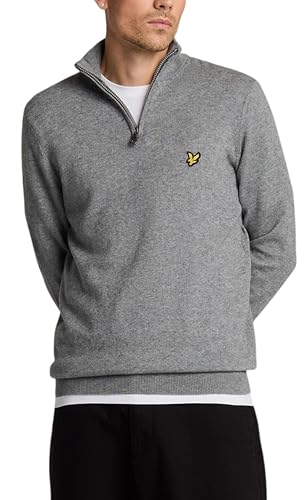 Lyle & Scott Cotton Merino 1/4 Zip Pullover Men - L
