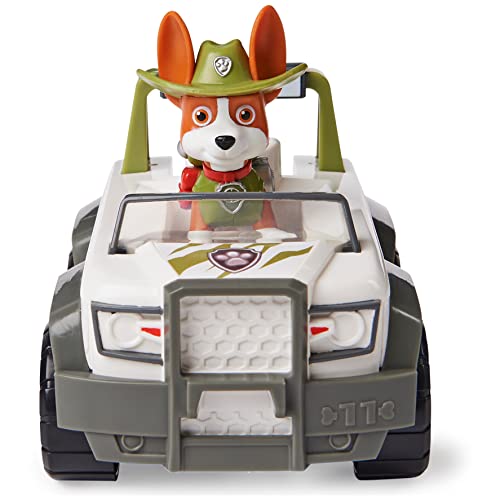 Paw Patrol, Tracker’s Jungle Cruiser Vehicle with Collectible Figure, for Kids Aged 3 and up, Multicolor, (6061801)