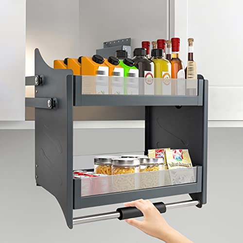 Rangement armoire haute : étagère extractible contre le désordre