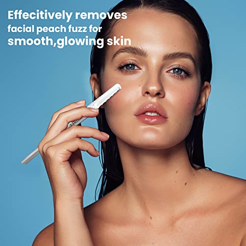 Slimee Dermaplaning Tool With 15 Blade Refills, Dermaplane Razor, Face Razors For Women, Eyebrow Razor, Exfoliating Microblades For Face, Facial Razor For Women Face Peach Fuzz Facial Hair Removal #TOP1