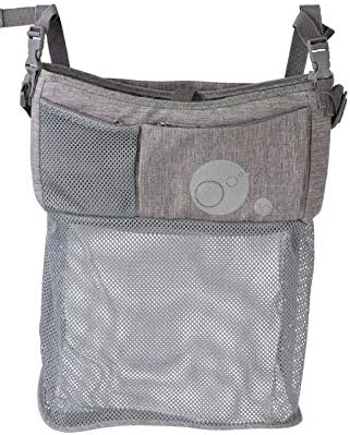b.Box Stroller Organiser Bag Expandable/Portable Shoulder Strap Grey 1 Unit - Image 4
