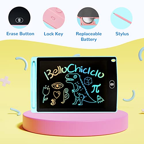 BELLOCHIDDO LCD Writing Tablet for Kids, Toddler Educational Toys Drawing Tablet 8.5 Inch Doodle Board, Drawing Board, Travel Toys Christmas Birthday Gifts for 3 4 5 6 7 8 Year Old Boys Girls (Blue) - Thumbnail 5
