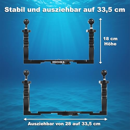 DIVEVOLK Doppelgriff für Seatouch 4 Max Unterwassergehäuse