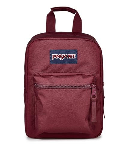 Image of JanSport Big Break Insulated Lunch Bag - Travel Cooler, Cherry Lacquer | Small Compact Soft-Sided Travel Cooler for Day Trips