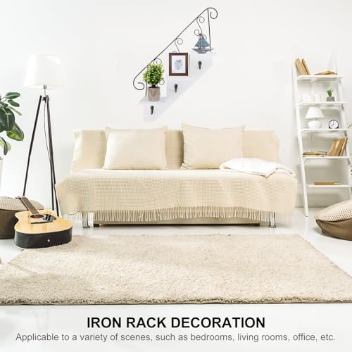Estante de flores de hierro y madera Alasum para pared interior 5