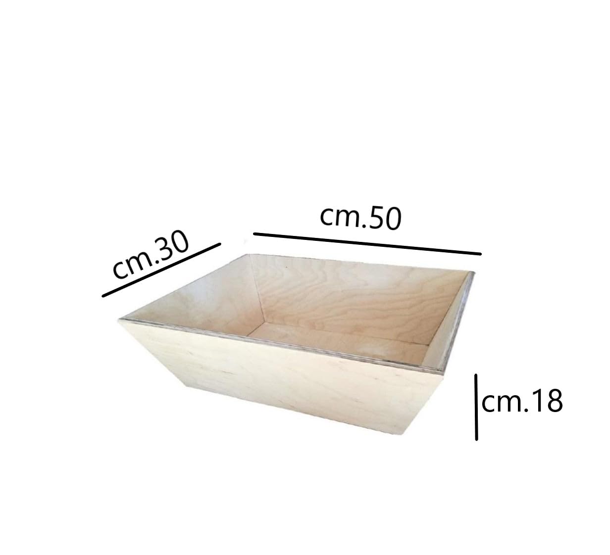 Madia in Legno Impasto Manuale Pizza Napoletana Contenitore Cassetta Vaschetta Portaimpasto cm. 38x50x18h
