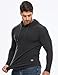 JMIERR Men's Fleece Hoodies Muscle Long Sleeve T Shirts Casual Early Fall Fashion Gym Workout Athletic Longline Hooded Sweatshirt Pullover, US40(M), Grey