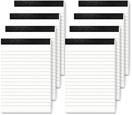 8 Pack 4 x 6 Inch Note Pad Writing Notepads 4 x 6” Lined Paper Memo Pads Refills for Work Tear off Note Pads Ruled Pages Scratch Pads Server Writing Pad for Daily Planning School Office 30 Sheets Each