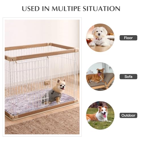 BVAGSS Orthopädisches Hundebett, Waschbar Hundekissen flauschig Hundematte, Umkehrbar Weiche und Warme Hundematte für klein mittel große Hunde XH079 (60x45x4cm,Grey Paw)