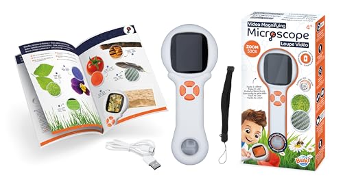 Microscope Loupe Vidéo 500X pour Enfant – Écran 5 cm – LED Intégrée – Photo & Vidéo – Focus Automatique – Batterie Rechargeable USB – Dès 4 Ans- BUKI France - MR300