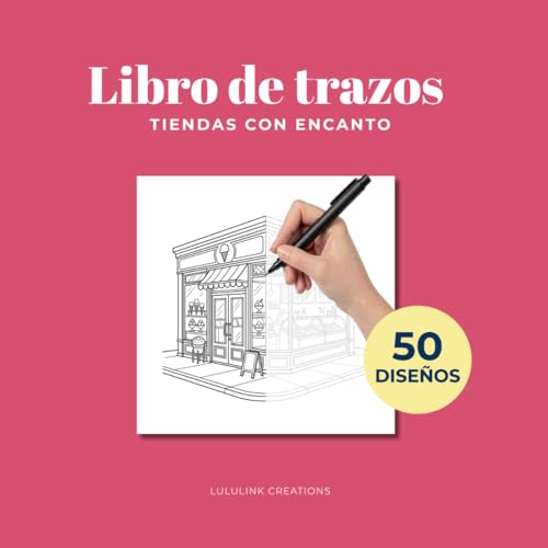 Libro de trazos para adultos: Tiendas con encanto para repasar y ...