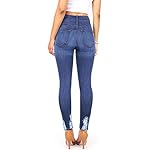 Vibrant-Womens-Juniors-High-Waist-Jeans-Stretchy-Ripped-Jeans