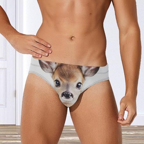 Deer Portrait Men's Swimsuit Bikini Briefs Swim Underwear Stretchy Swimwear2