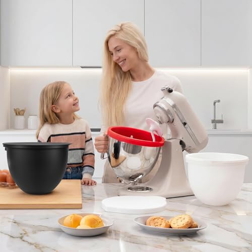 Image of Silicone Bowl Liners for 5 Qt KitchenAid Mixers, 3 Liners with Lid