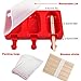 BAKHUK 3pcs Silicone Popsicle Mold with Lid, 3 Cavities Ice Pop Mold with 60 Wooden Sticks and 100 Packing Bags