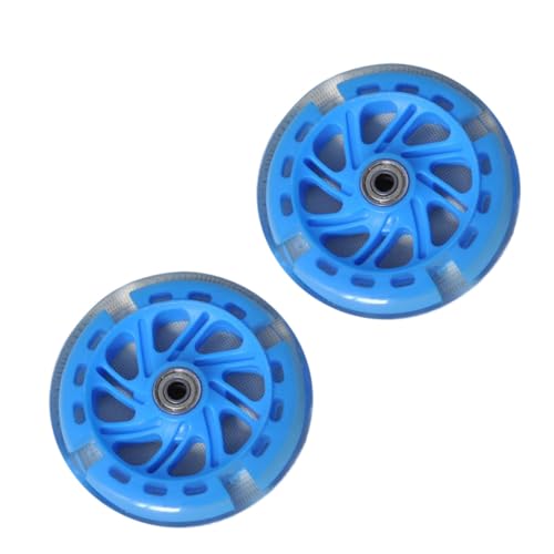 2 Piezas Ruedas de Entrenamiento para Bicicleta con PU Luminoso Estilo Silencioso y Estabilizadores Gruesos para Niños y Niñas Fácil de Instalar Azul miniatura 1