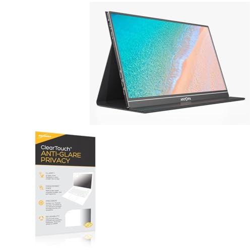 BoxWave Screen Protector Compatible with ARZOPA Portable Monitor S1 Table (15.6 in) - ClearTouch Anti-Glare Privacy (2-Pack), Privacy Screen Protector Flexible Film Anti-Glare