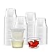 TashiBox 4 oz Plastic Cups/Disposable Portion Cups/Souffle Cups with Lids, 100 Sets