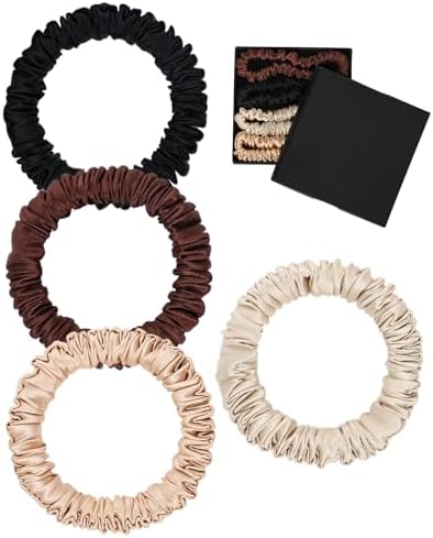 Pack de 4 Coleteros de Seda Natural 100% Mora 16 Momme, Gomas de ...