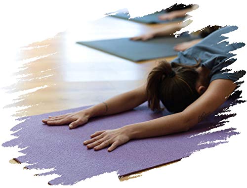 Tapete Yoga Mat Pilates Fitness Ginástica 170x60cm 5mm Grande Azul Colchonete EVA Antiderrapante Com