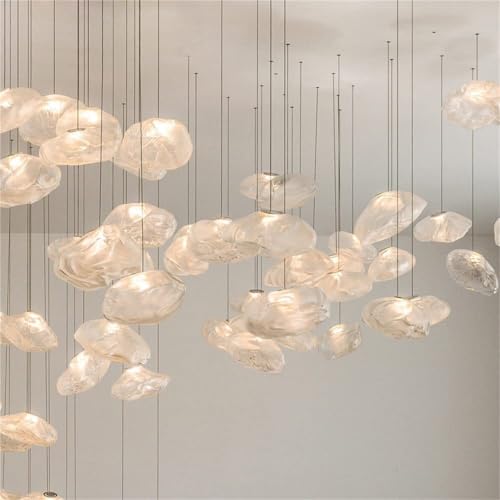 Lámpara LED nórdica con casquillo E27 y tulipa de vidrio soplado translúcido 2