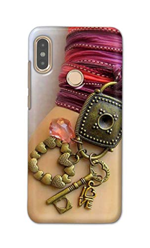 Image of Girl Hand with Keychain Hard Back Case Cover for Redmi Note 5 Pro Back Cover -(J5) VNS2228