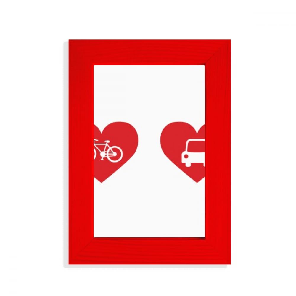 Cadre photo rouge vélo et voiture pour personnaliser vos voyages de vacances