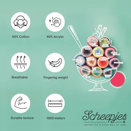 Image of Scheepjes Whirl Ombre - 1111 Yards, 60% Cotton & 40% Acrylic Yarn, Softly Color Changing Crochet & Knitting Kit, Extra Large Yarn Cake (Tangerine Tambourine)